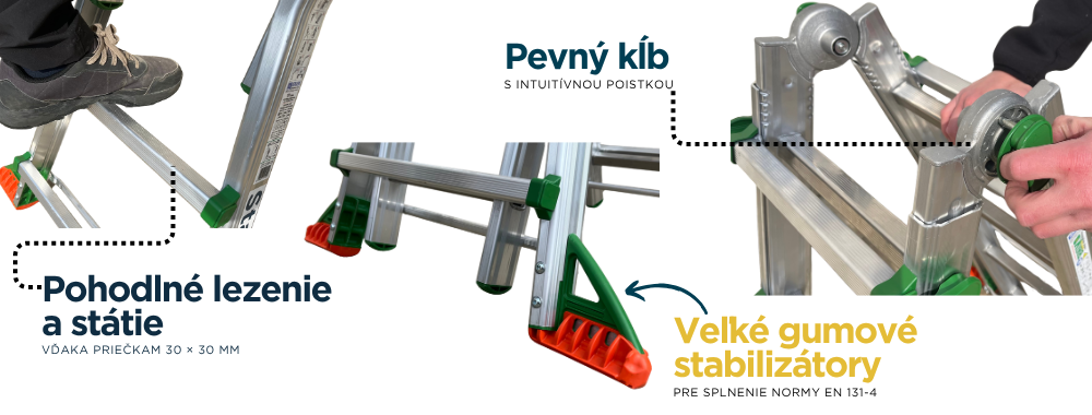 BRIKO 16 multifunkcny klbovy teleskopicky rebrik detail 1